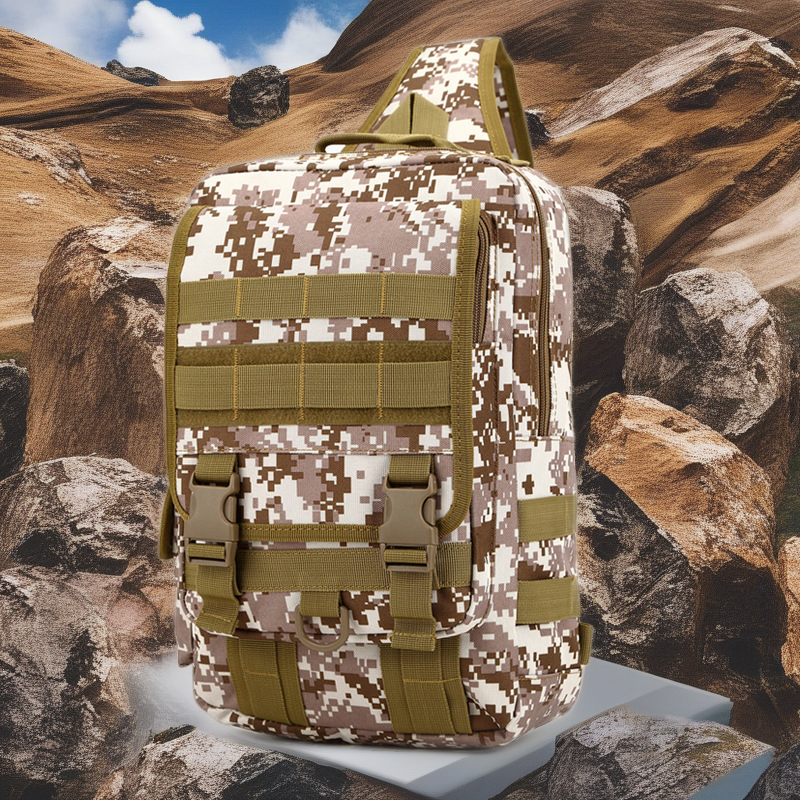 Tactical Outdoor Men's Crossbody Shoulder Bag - Camouflage Chest Pouch for Sports, Riding & Leisure