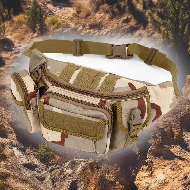 Tactical Multi-Purpose Waist Bag - Camouflage Outdoor Crossbody Shoulder Bag for Men and Women