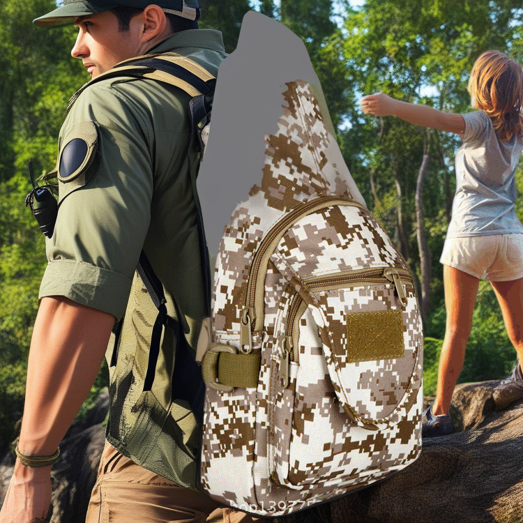 Aplon Tactical Outdoor Backpack - Camouflage Crossbody Mountaineering Bag for Men and Women