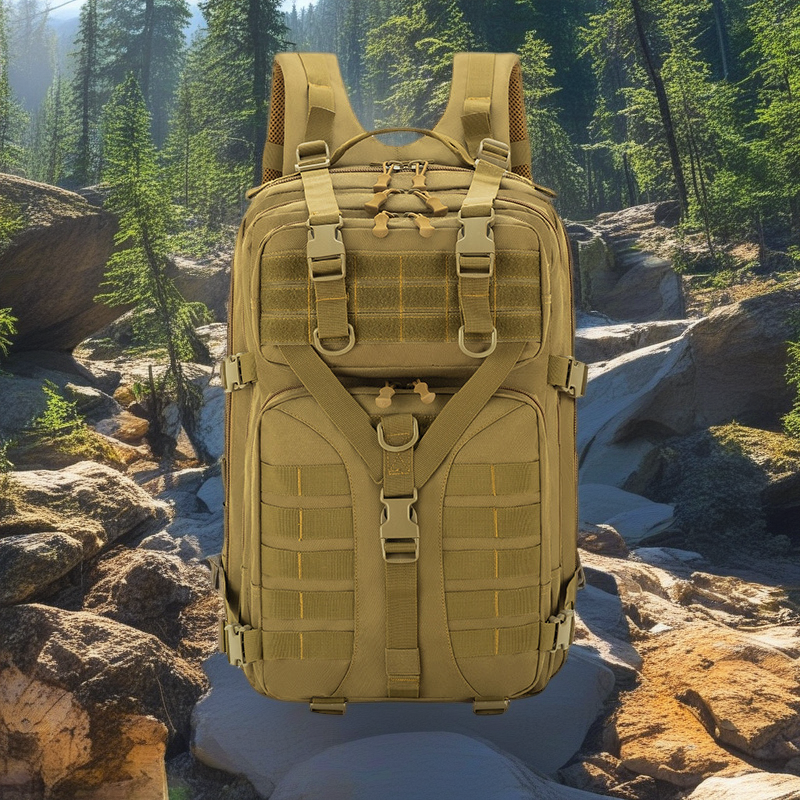 Tactical Camouflage Backpack - Large Capacity Multifunctional Men's Outdoor Gear for Mountaineering, Hiking & Camping