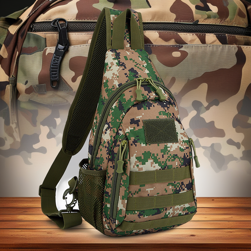 Tactical Multi-Purpose Camouflage Chest Bag - Perfect for Outdoor Sports and Everyday Use
